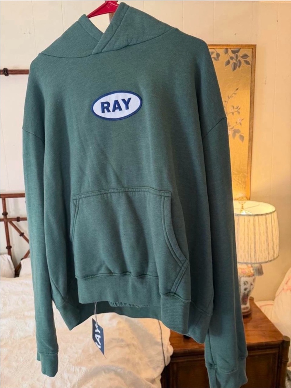 Daily Drills Women's Hoodie in Forest Green with 'RAY' Patch